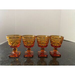 Indiana Glass Company 4" Amber Glassware (Qty. 4)